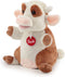 Trudi Handpop Koe 24 Cm Pluche Bruin/wit
