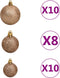 vidaXL - Kunstkerstboom - met - scharnieren - 300 - LED's - en - kerstballen - 180 - cm