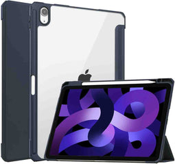 imoshion Tablet Hoes - Geschikt voor iPad Air 5 (2022) / Air 4 (2020) / Air 11 inch (2025) M3 / Air 11 inch (2024) M2 - Trifold Hardcase Bookcase - Donkerblauw