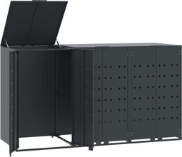 vidaXL - Containerberging - 3 - containers - 207x79x117 - cm - staal - antraciet