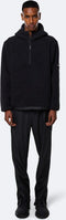Rains Fleece Pullover Hoodie - Boxy-pasvorm - Zwart (S)