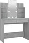 vidaXL - Kaptafel - met - LED-verlichting - 96x40x142 - cm - grijs - sonoma - eiken