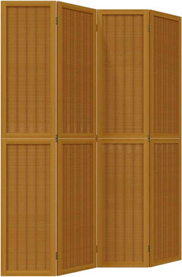 vidaXL - Kamerscherm - met - 4 - panelen - massief - paulowniahout - bruin
