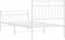 vidaXL - Bedframe - met - hoofd- - en - voeteneinde - metaal - wit - 90x200 - cm