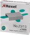 Nietjes Rexel 1000 Onderdelen 23/13 (20 Stuks)