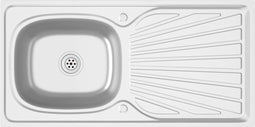 vidaXL - Gootsteen - met - afvoerset - 1000x500x155 - mm - roestvrij - staal - zilver