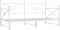 vidaXL - Slaapbank - met - onderschuifbed - zonder - matras - 100x190 - cm - staal - wit
