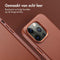 Accezz MagSafe Leather Backcover - iPhone 14 Pro - Echt leer met verhoogde randen - Bruin