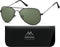 Montana - S94F - Zonnebril - Aviator stijl - Mat zwart - Lensbreedte 57 mm