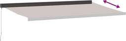 vidaXL - Luifel - handmatig - uittrekbaar - 500x300 - cm - bruin