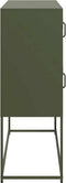 vidaXL - Dressoir - 100,5x39x107 - cm - koudgewalst - staal - olijfgroen