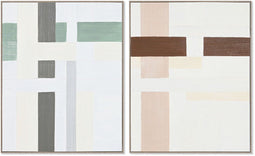 Schilderij Home ESPRIT Abstract Stads 82,2 x 4,5 x 102 cm (2 Stuks)