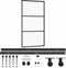 vidaXL - Schuifdeur - met - beslag - 102x205 - cm - aluminium - en - ESG-glas