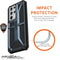 Urban Armor Gear Monarch - Smartphonehoesje - 5-laagse bescherming - Blauw