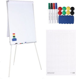 BRASQ Flipover - 70x100cm - Verstelbaar Whiteboard - Magnetisch - Aluminium