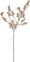 J-Line decoratie tak Bessen - kunststof - lichtroze - 12 stuks