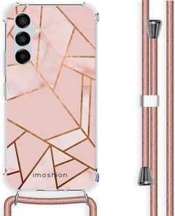 iMoshion Hoesje Geschikt voor Samsung Galaxy A54 (5G) Hoesje Met Koord - iMoshion Design Hoesje met Koord - Roze / Pink Graphic