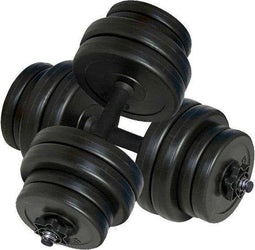 Juskys Dumbbellset - Totaal 30kg - 2 stuks - Zwart