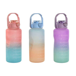 Waterfles Home ESPRIT Blauw Roze Turkoois Lila Polypropyleen PET 2 L (3 Stuks)