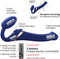 Strap-On-Me - Vibrerende Strapless Strap-on Voorbinddildo Met Luchtdruk Stimulatie - Paars