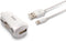 USB-Autolader + MFi Lightning Kabel KSIX 2,4 A Wit