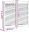 vidaXL - Draaideuren - louvre - design - 2 - paar - 90x100 - cm - wit