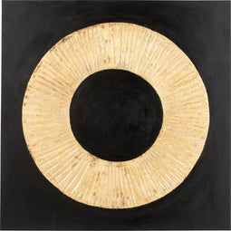 J-Line - Wanddecoratie Pat Canvas Zwart/Naturel