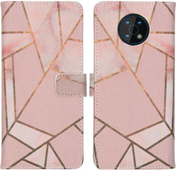 iMoshion Hoesje Geschikt voor Nokia G50 Hoesje Met Pasjeshouder - iMoshion Design Softcase Bookcase - Meerkleurig / Pink Graphic