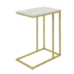 SoBuy FBT87-G - Bijzettafel - Gouden Frame - 48x61x30 cm
