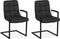 MX Sofa Stoel Aaron met armleuning en freeswing onderstel kleur Antraciet - set van 2 stoelen