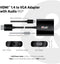 Club 3D CAC-1302 - HDMI naar VGA Kabel - 0,5 m - Zwart