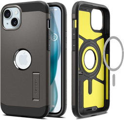 Spigen Tough Armor - iPhone 15 Plus - MagSafe compatibel - Grijs