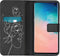 iMoshion Hoesje Geschikt voor Samsung Galaxy S10 Hoesje Met Pasjeshouder - iMoshion Design Softcase Bookcase - Wit / Zwart / Woman Flower Black