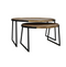 Wood Selections Salontafel Paulson - Set van 2 - Mangohout & Zwart Ijzer - 45x90x60 cm