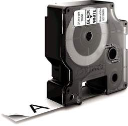 DYMO D1 - Polyester labels - Zwart op Wit - 12 mm x 5,5 m (1 stuk)