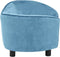 vidaXL - Hondenbank - 69x49x40 - cm - pluche - turquoise