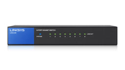 Linksys LGS108 - Netwerk Switch - 8x Gigabit Ethernet-poorten - Compacte metalen behuizing