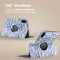 iMoshion Tablet Hoes Geschikt voor Honor Pad X9 - iMoshion 360° Draaibare Design Bookcase 2.0 - Meerkleurig /White Blue Stripes