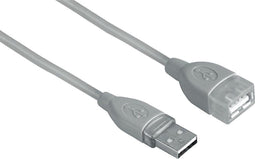 Hama Extension Cable - USB A Plug - USB A Socket - 0,5 m Grijs