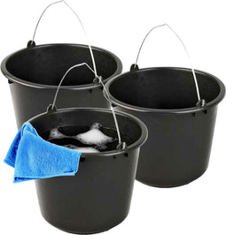 4x Stevige huishoud emmers 12 liter - Bouwemmer - Schoonmaak emmer