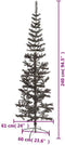 vidaXL - Kerstboom - smal - 240 cm - zwart