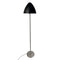 OULU Vloerlamp - geborsteld staal - zwart