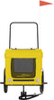 vidaXL - Hondenfietstrailer - oxford - stof - en - ijzer - geel - en - zwart