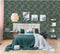 DUTCH WALLCOVERINGS Behang Tropical donkerblauw en goudkleurig