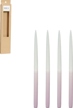 Mica Decorations Dip-dye Dinerkaars - Set van 4 - H28 cm - Lila (4 stuks)