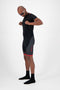 Rogelli Fuse - Korte Fietsbroek - Met Bretels - Zwart Rood - Maat L