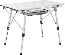 Picco Vouwbare Campingtafel - Aluminium - 90 x 50 cm - Verstelbaar - Zilver