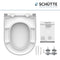 SCHÜTTE WC-Bril 82910 D-SHAPE WHITE - Duroplast - D-vorm - Soft Close - Afklikbaar - RVS-Scharnieren - Belastbaar tot 175 kg - Gelakt - Wit
