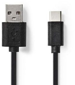 Nedis CCGP60600BK01 - USB-C naar USB A kabel - 10 cm - Zwart