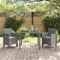 vidaXL - Tuinstoelen - met - Kussens - 2 - pcs - Lichtgrijs - Poly - Rattan